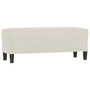 vidaXL Panca crema 100x35x41 cm in Velluto