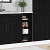 vidaXL Base per Cucina con lo scaffale Rovere nero 30 x 44,5 x 81,5 cm