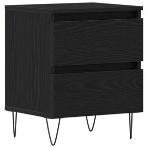 vidaXL Armadio da Notte Rovere nero 40 x 35 x 50 cm Legno multistrato