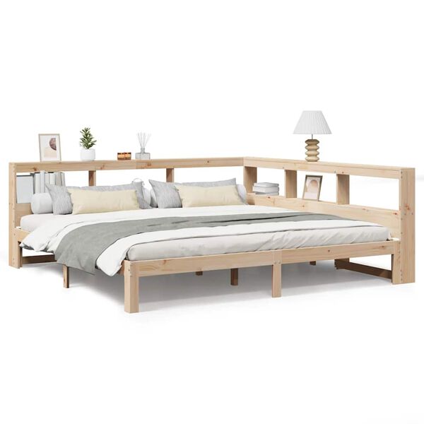 vidaXL Letto Libreria senza Materasso 180x200 cm in Legno di Pino