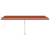 vidaXL Tenda da Sole Autoportante Automatica 600x300cm Arancio Marrone