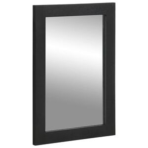 vidaXL Specchio da Bagno Nero 50x70x2,5 cm Legno Multistrato e Ottone