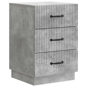 vidaXL Armadio da Notte con cassetto Grigio Cemento 43 x 41 x 63,5 cm