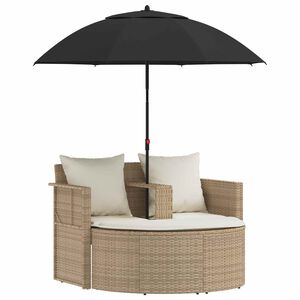 vidaXL Divano da giardino 8 pcs Beige e Bianco Crema polyrattan