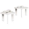 vidaXL Tavolino da salotto 2 pcs Bianco Legno massello di pino