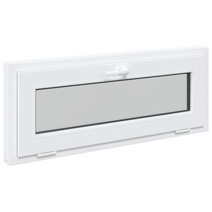 vidaXL Finestra per Soffitta RISOR 110 x 40 cm PVC e Vetro Bianco