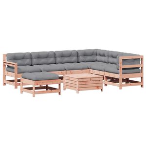 vidaXL Set Divani Giardino 8 pz con Cuscini Legno Massello di Douglas