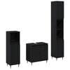 vidaXL Set di mobili per il bagno 3 pz Rovere Nero 30 x 30 x 190 cm