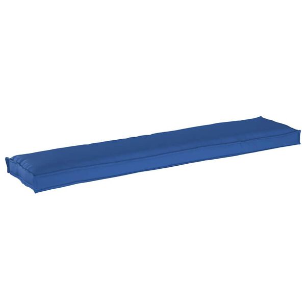 vidaXL Cuscino per pallet Blu Reale 180 x 40 x 8 cm Tessuto Oxford