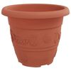 vidaXL Vaso Rotondo per Fiori 24 pcs Rosso Mattone &Oslash; 26 x 21.5 cm