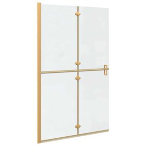 vidaXL Parete doccia Walk-in Oro e trasparente 120 x 190 cm