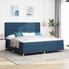 vidaXL Letto a molle con materasso Blu 200 x 200 cm Tessuto