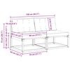 vidaXL 2 Pezzo Divano centrale per esterno Legno di Acacia Massello