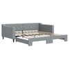 vidaXL Divano Letto con Letto Estraibile Grigio Chiaro 100x190 Tessuto