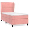 vidaXL Giroletto a Molle con Materasso Rosa 80x200 cm in Velluto