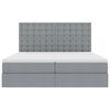 vidaXL Letto con testiera Grigio chiaro 180 x 200 cm Tessuto