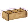 vidaXL Vassoio 4 pcs Marrone 30 x 14 x 9 cm Legno Recuperato Massello