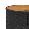 vidaXL Set Divani da Giardino Semicircolare 3 pz in Polyrattan Nero