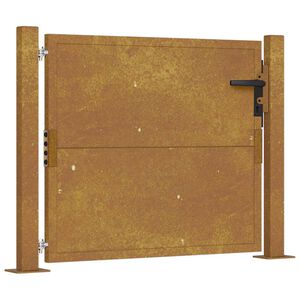 vidaXL Cancello da giardino 100x75 cm in acciaio Corten