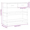 vidaXL Tavolino Consolle Rovere Fumo 90x35x80 cm in Legno Multistrato