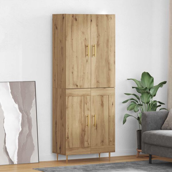 vidaXL Credenza Rovere artigianale 69,5 x 34 x 180 cm