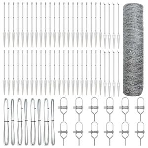 vidaXL Palo della recinzione Argento