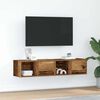 vidaXL Mobili Porta TV 2 pz Legno Antico 60x31x25,5 cm in Truciolato