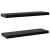 vidaXL Mensole a Muro Galleggianti 2 pz Nere 100x20x3,8 cm