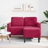 vidaXL Divano 2 Posti con Chaise longue a L Rosso Vino 125 cm Velluto