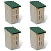 vidaXL Set 4 pz Casetta nido per farfalle 14 x 15 x 22 cm