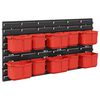 vidaXL Scaffale contenitore Nero e Rosso 77,5 x 2 x 39 cm PP