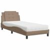 vidaXL Letto con Materasso Zadar Cappuccino 90x200 cm in Similpelle