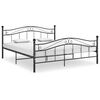 vidaXL Giroletto Nero in Metallo 160x200 cm