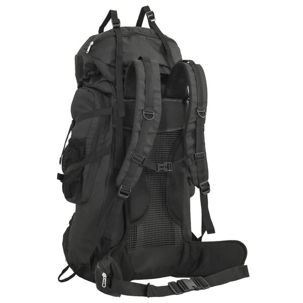 vidaXL Zaino da Trekking Nero 100 L in Tessuto Oxford