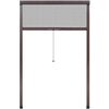 Zanzariera avvolgibile a rullo per finestre marrone 120 x 170 cm