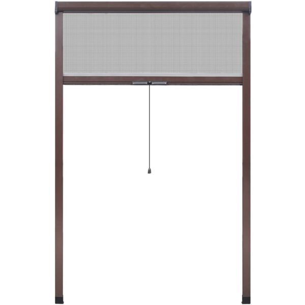 Zanzariera avvolgibile a rullo per finestre marrone 120 x 170 cm