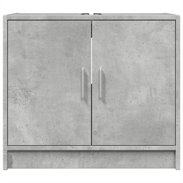 vidaXL Mobile Lavabo Grigio Cemento 63x29x55 cm in Legno Multistrato