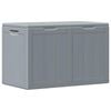 vidaXL Baule da Giardino 180 L Grigio Aspetto legno in PP