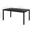 vidaXL Set da Pranzo da Giardino 7 pz in Rattan PVC Nero