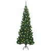 vidaXL Albero di Natale Artificiale Angolare con 300 LED Verde 240 cm