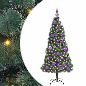vidaXL Albero di Natale artificiale pre-illuminato con set di palle