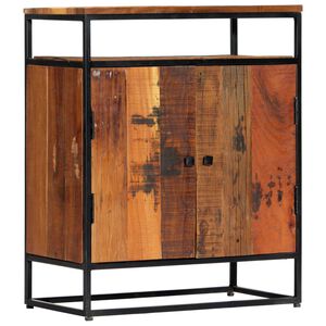 vidaXL Credenza 60x35x76 cm in Legno Massello di Recupero e Acciaio