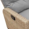 vidaXL Set Divano da Giardino 3 pz con Cuscini a L Beige in Polyrattan