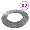 vidaXL Filo Spinato 2 pz BTO-22 100 m in Acciaio
