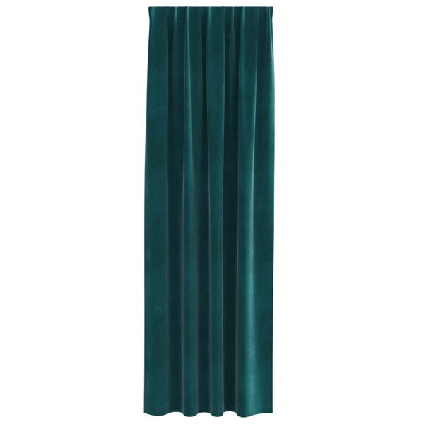 vidaXL Tende oscuranti 2 pcs Verde Scuro 140 x 260 cm Velluto
