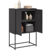 vidaXL Credenza Nera 68,5x38,5x107 cm in Acciaio