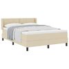vidaXL Letto a molle con testiera Crema 200 x 160 cm Tessuto