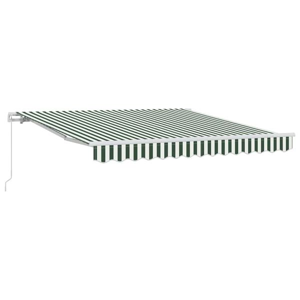 vidaXL Tenda da Sole Verde e Bianco 300 x 250 x 165 cm Poliestere