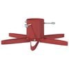 vidaXL Supporto per Albero di Natale Rosso 50 x 50 x 15,5 cm Acciaio