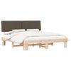 vidaXL Letto con Testiera Rivestita Talpa 200 x 200 cm Pino massello